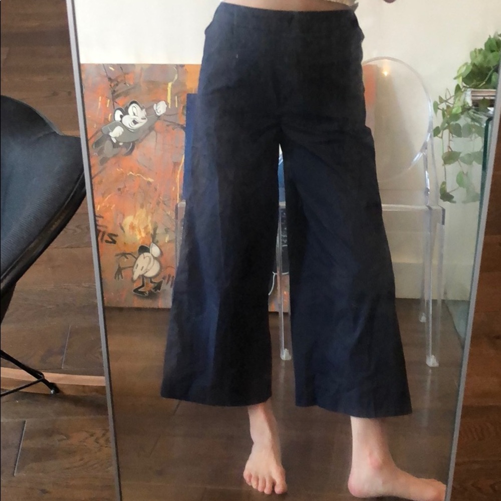 Aritzia navy cotton pants
